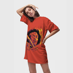 Платье-футболка 3D Джимми Хендрикс - фото 2