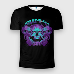 Мужская футболка 3D Slim Sum 41 skull