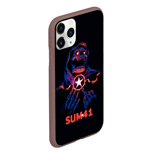 Чехол для iPhone 11 Pro Max матовый Sum 41 череп, цвет коричневый - фото 3