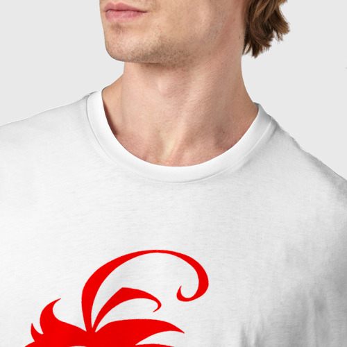 Мужская футболка хлопок Emma symbol, цвет белый - фото 6