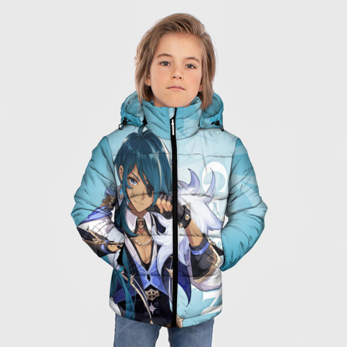 Зимняя куртка для мальчиков 3D Genshin Impact Кэйа, цвет черный - фото 3
