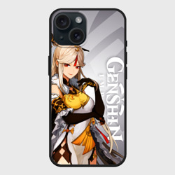 Чехол силиконовый для Apple iPhone 15 матовый Genshin Impact, Нин Гуан