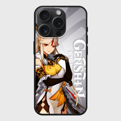 Чехол силиконовый для Apple iPhone 15 Pro матовый Genshin Impact, Нин Гуан