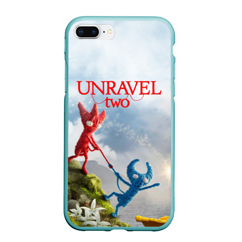 Чехол для iPhone 7Plus/8 Plus матовый  Unravel Two friends, цвет мятный