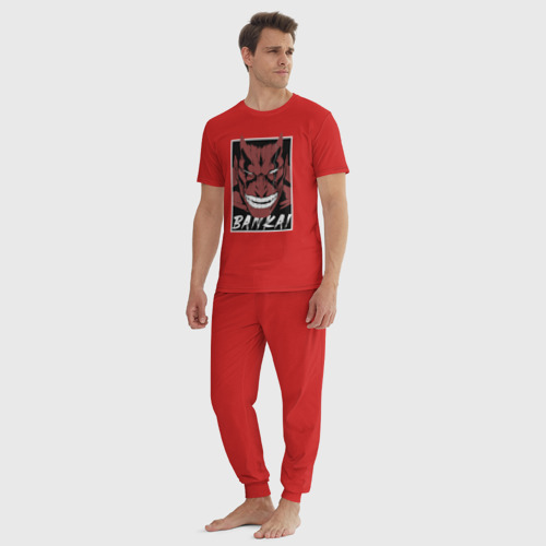 Мужская пижама хлопок Кенпачи Банкай, цвет красный - фото 5