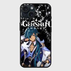 Чехол силиконовый для Apple iPhone 15 матовый Enshin Impact