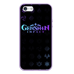 Чехол для iPhone 5/5S матовый Genshin Impact