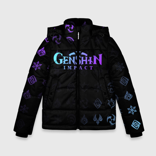 Зимняя куртка для мальчиков 3D Genshin Impact, цвет черный
