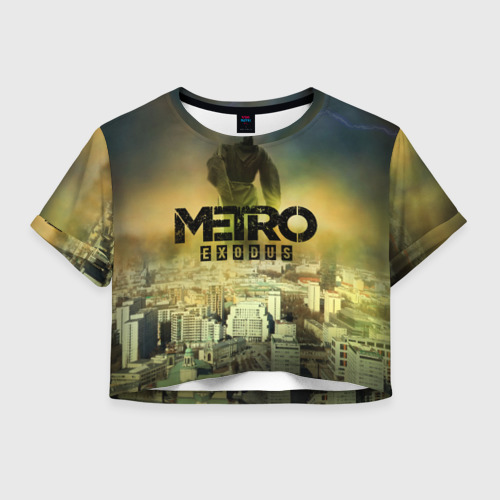 Женская футболка Crop-top 3D Metro  logo, цвет 3D печать