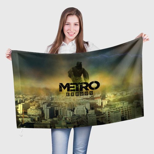 Флаг 3D Metro  logo