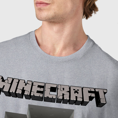 Мужская футболка хлопок с принтом Minecraft, фото #4