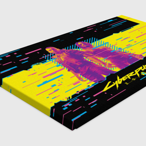 Холст прямоугольный Cyberpunk 2077 - Взлом системы, цвет 3D печать - фото 4