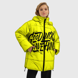 Женская зимняя куртка Oversize Good luck have fun! - фото 2