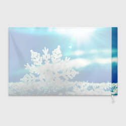 Флаг 3D Снежинка На Солнце Новый Год - фото 2