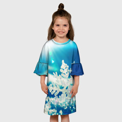 Детское платье 3D Снежинка На Солнце Новый Год - фото 2