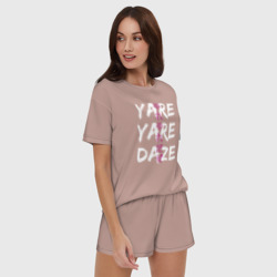 Женская пижама с шортиками хлопок Yare Yare Daze - фото 2