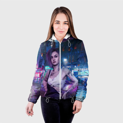 Женская куртка 3D Cyberpunk 2077, цвет белый - фото 3