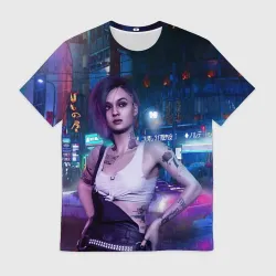 Мужская футболка 3D Cyberpunk 2077