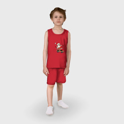 Детская пижама с шортами хлопок Санта на скейтборде - фото 2