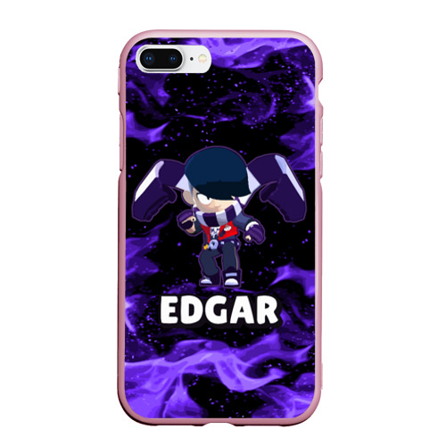 Чехол для iPhone 7Plus/8 Plus матовый Brawl Stars Edgar, цвет розовый