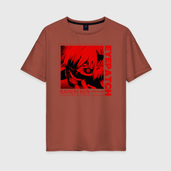 Женская футболка хлопок Oversize Kaneki Ken Eyepatch