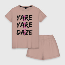 Женская пижама с шортиками хлопок Yare Yare Daze