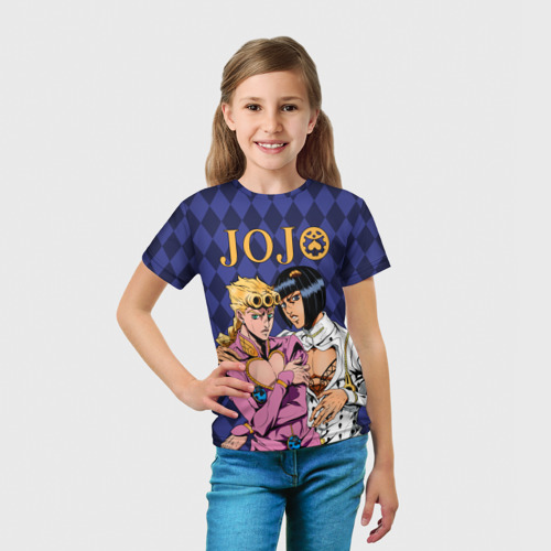 Детская футболка 3D с принтом JOJO, вид сбоку #3