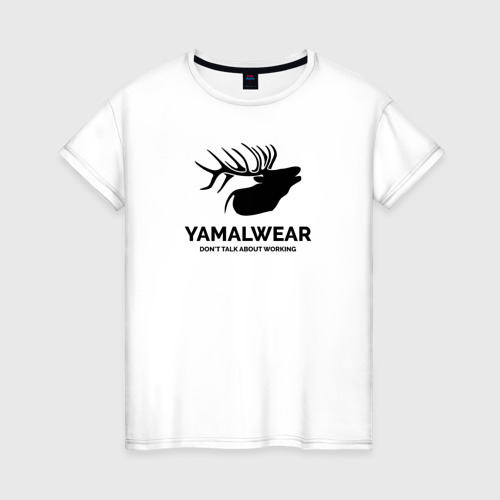 Женская футболка хлопок Yamalwear, цвет белый