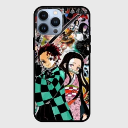 Чехол для iPhone 13 Pro Max Клинок рассекающий демонов: персонажи