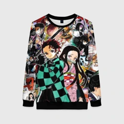 Женский свитшот 3D Клинок рассекающий демонов: персонажи