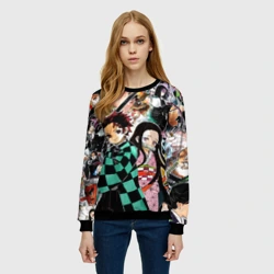 Женский свитшот 3D Клинок рассекающий демонов: персонажи - фото 2