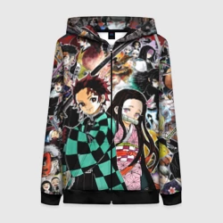 Женская толстовка 3D на молнии Клинок рассекающий демонов: персонажи