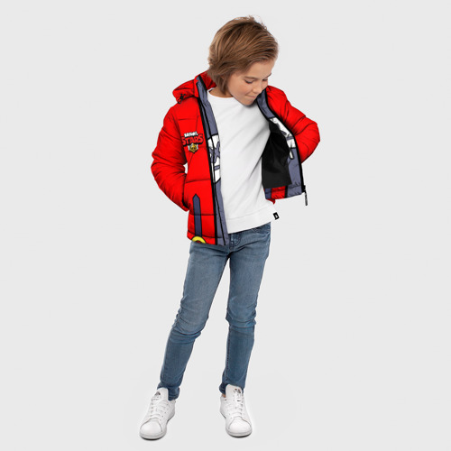 Зимняя куртка для мальчиков 3D Brawl Stars Edgar косплей красный мерч, цвет черный - фото 5