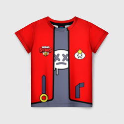 Детская футболка 3D Brawl Stars Edgar косплей красный мерч