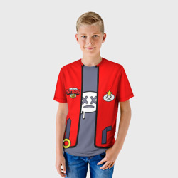 Детская футболка 3D Brawl Stars Edgar косплей красный мерч - фото 2