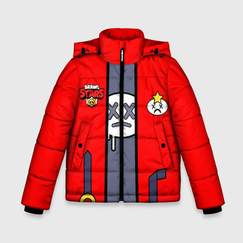 Зимняя куртка для мальчиков 3D Brawl Stars Edgar косплей красный мерч, цвет черный