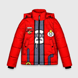 Зимняя куртка для мальчиков 3D Brawl Stars Edgar косплей красный мерч