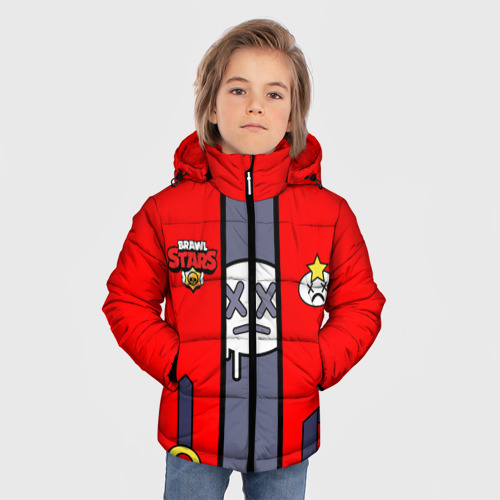 Зимняя куртка для мальчиков 3D Brawl Stars Edgar косплей красный мерч, цвет светло-серый - фото 3