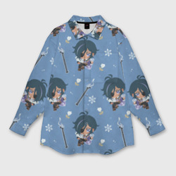 Син Цю Геншин импакт – Женская рубашка oversize 3D с принтом купить со скидкой в -9%