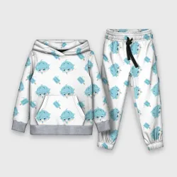 Детский костюм с толстовкой 3D Genshin Impact узор