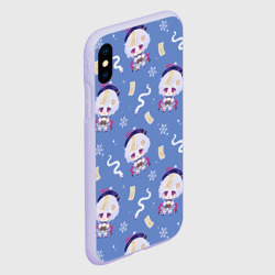 Чехол для iPhone XS Max матовый Genshin Impact паттерн чиби - фото 2