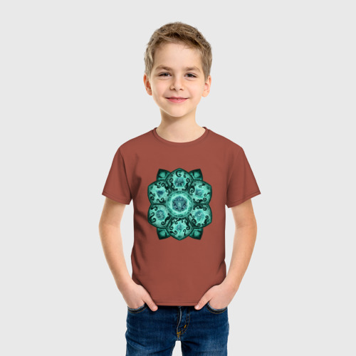 Детская футболка хлопок DnD Dices - Lovecraft, цвет кирпичный - фото 3