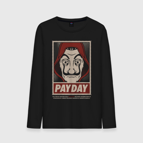 Мужской лонгслив хлопок Payday Bella Ciao, цвет черный