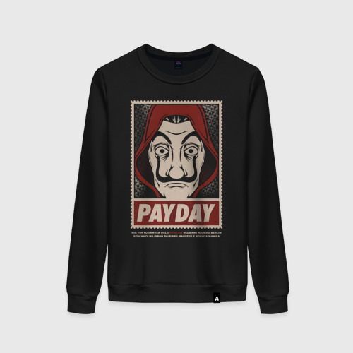 Женский свитшот хлопок Payday Bella Ciao, цвет черный