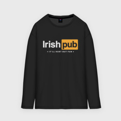 Мужской лонгслив oversize хлопок Irish Pub