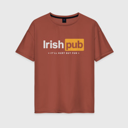 Женская футболка хлопок Oversize Irish Pub