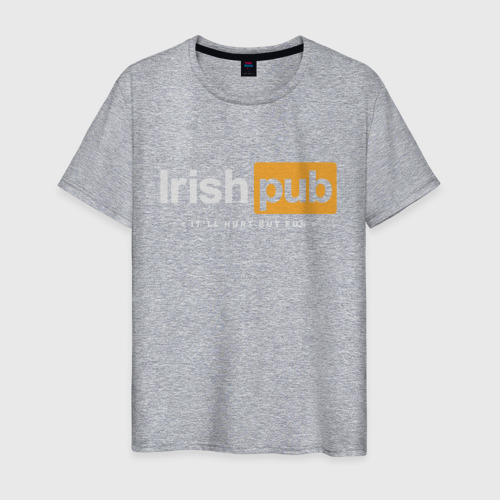 Мужская футболка хлопок Irish Pub, цвет меланж