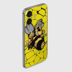 Чехол для iPhone 16 силиконовый с защитой камеры Дикая пчела - фото 2