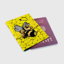 Обложка для паспорта матовая кожа Дикая пчела - фото 2