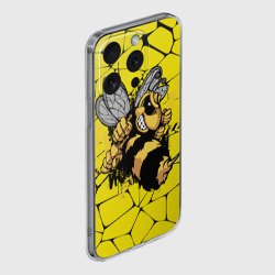 Чехол для iPhone 15 Pro Max силиконовый с защитой камеры Дикая пчела - фото 2